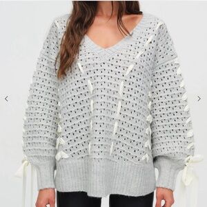 For Love and Lemons Liberty V Neck Sweater in size XS. Brand new with tags🤍